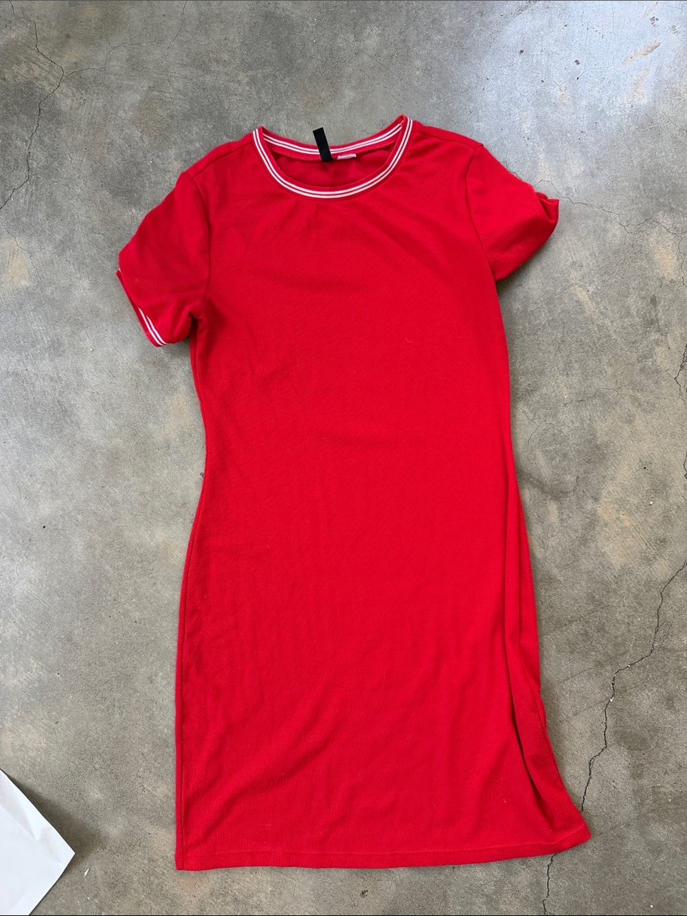H&M Red Mini Dress with White Trim